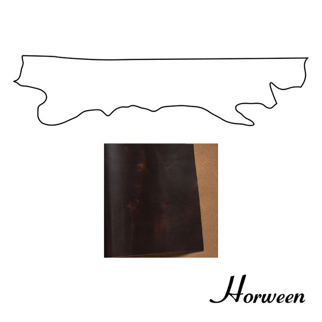 Horween Dublin Leather Belly, Brown Nut, Multiple Weights