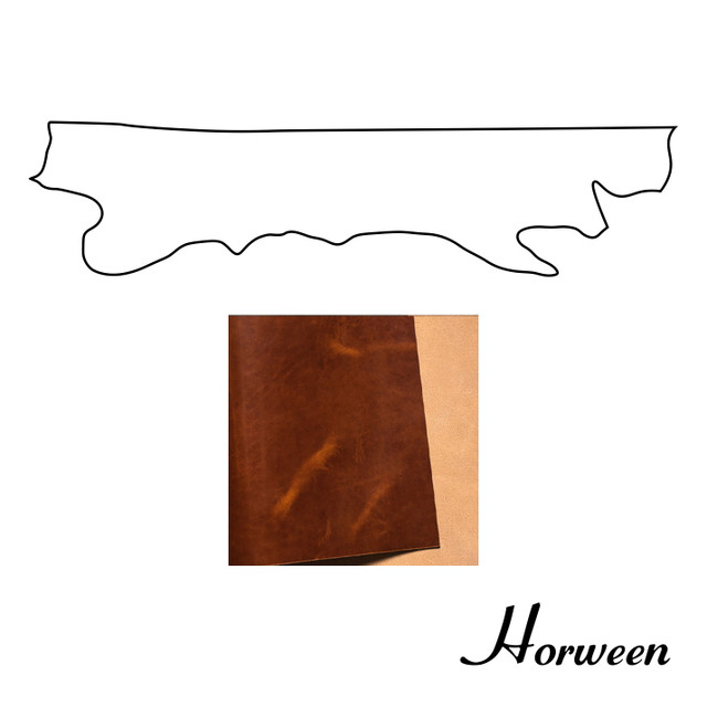 Horween Dublin Leather Belly, English Tan, Multiple Weights
