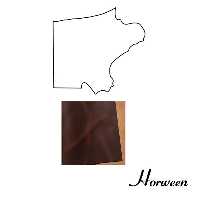Horween Cavalier Leather Shoulder, Carolina Brown, Multiple Weights