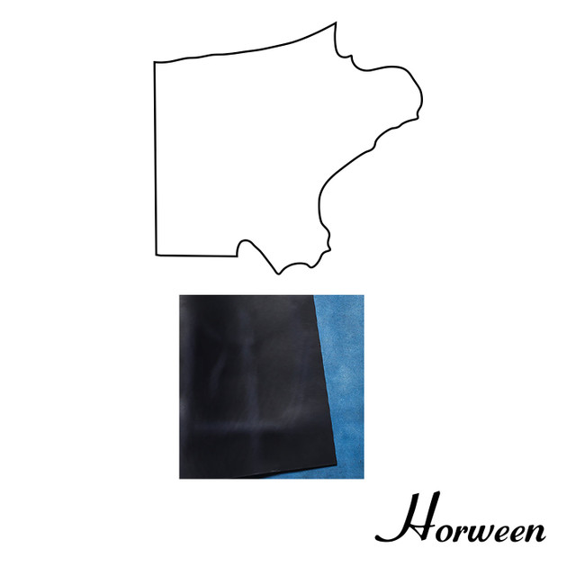 Horween Cavalier Leather Shoulder, Ink, Multiple Weights