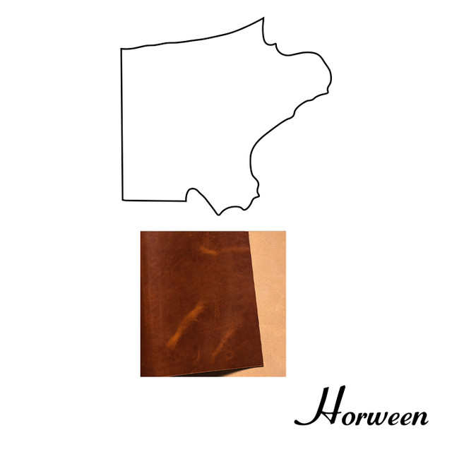 Horween Dublin Leather Shoulder, English Tan, Multiple Weights