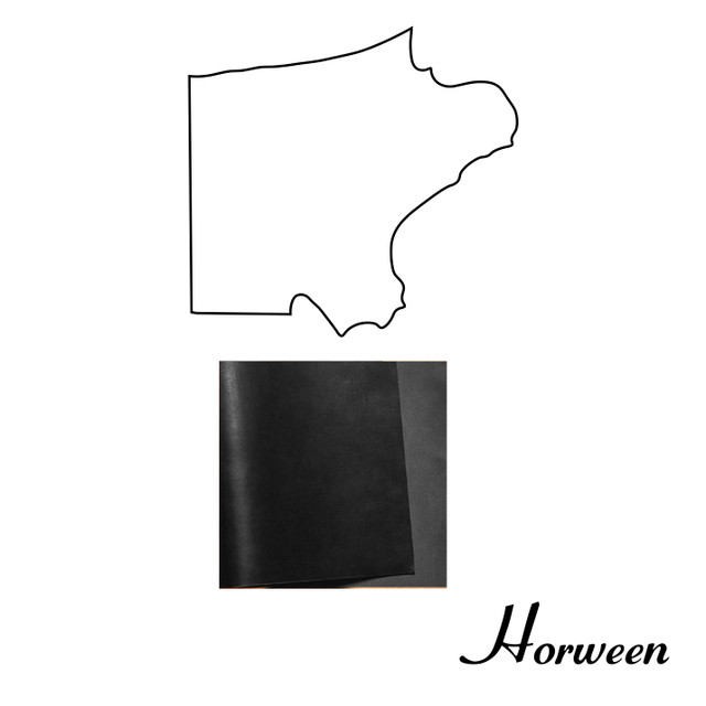 Horween Essex Leather Shoulder, Black, Multiple Weights