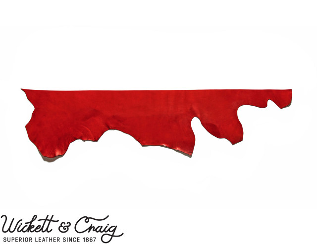 Wickett & Craig English Bridle Leather, Belly, Chili Pepper