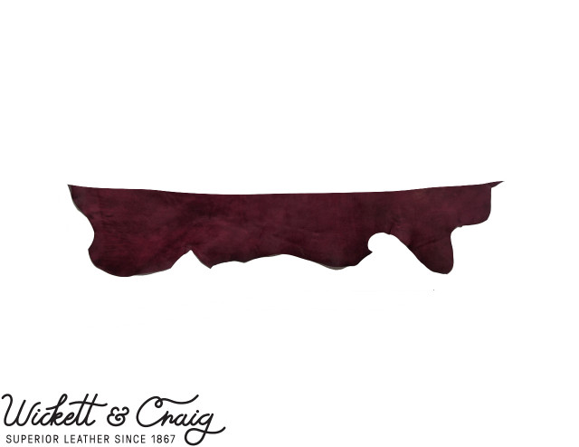 Wickett & Craig Traditional Harness Leather, Belly, Burgundy