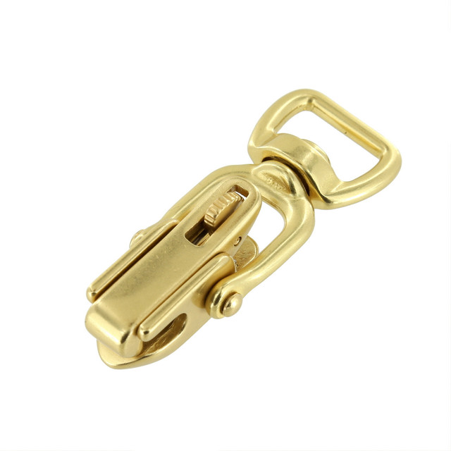 B9570 3/4" Natural Brass, Swivel Snap w/ Locking Jaw, Solid Brass-LL