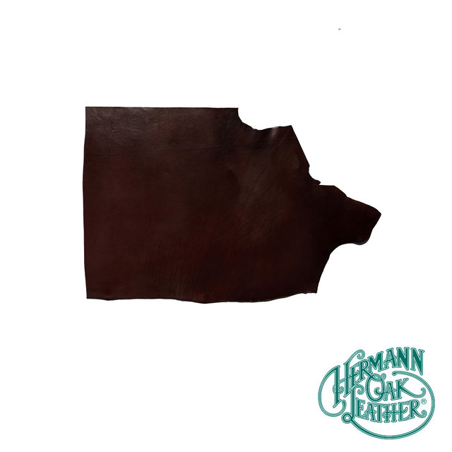 Hermann Oak English Bridle Leather Shoulder, Havana Brown, 5-7 sq. ft., 8-10oz