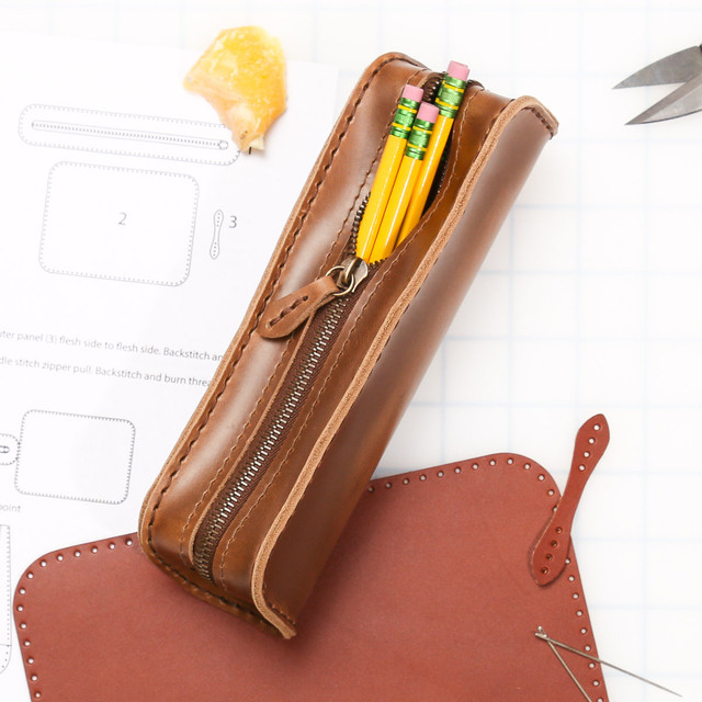 DIY Pencil Case Leather Kit