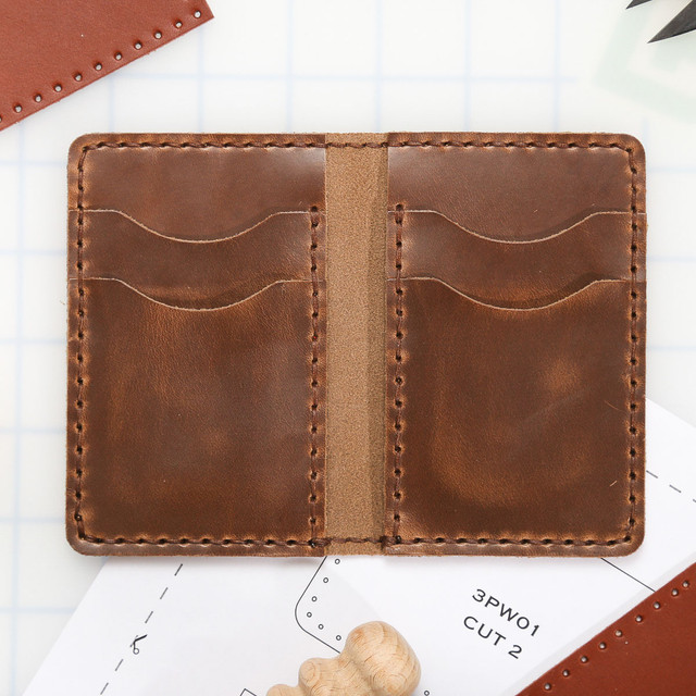 DIY 6-Pocket Vertical Wallet Leather Kit