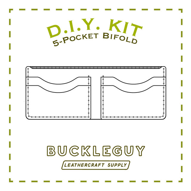5-Pocket Bifold Wallet Pattern, PDF Template