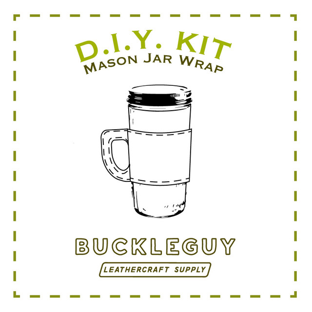 Mason Jar Wrap Leather Pattern, PDF Template