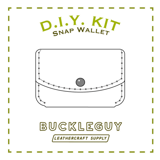 3-Pocket Snap Wallet Leather Pattern, PDF Template