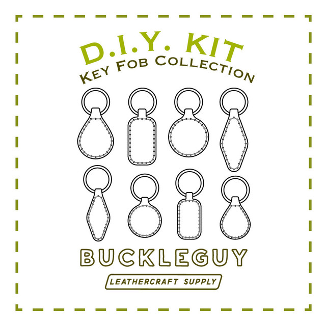 Key Fob Collection Leather Pattern, PDF Template