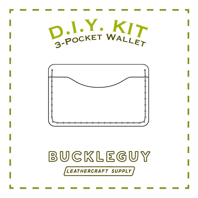 3-Pocket Wallet Leather Pattern, PDF Template