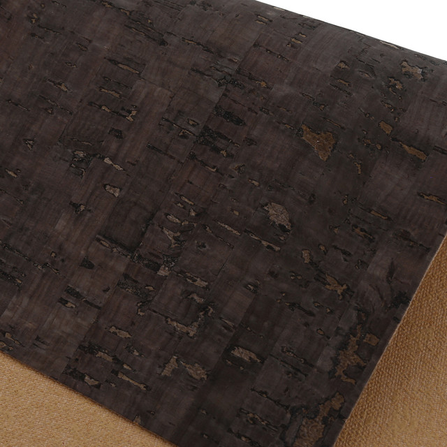 Italian Cork Fabric, Continuous Sheet, Row Pattern, Light Brown