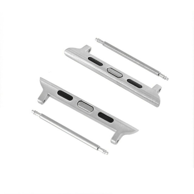 Apple Watch Pin Adapter, Polished Stainless Steel (2 pc set)