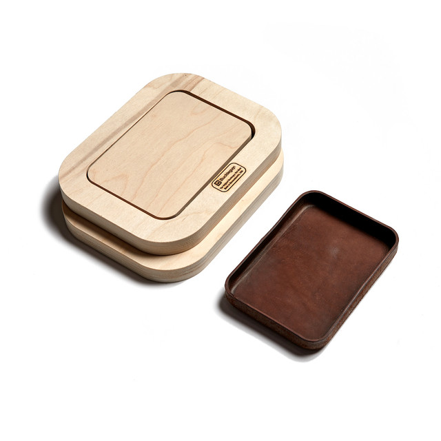 Leather Wet Mold DIY, Rectangle 7" x 5" Leather Tray, 3 pc Set