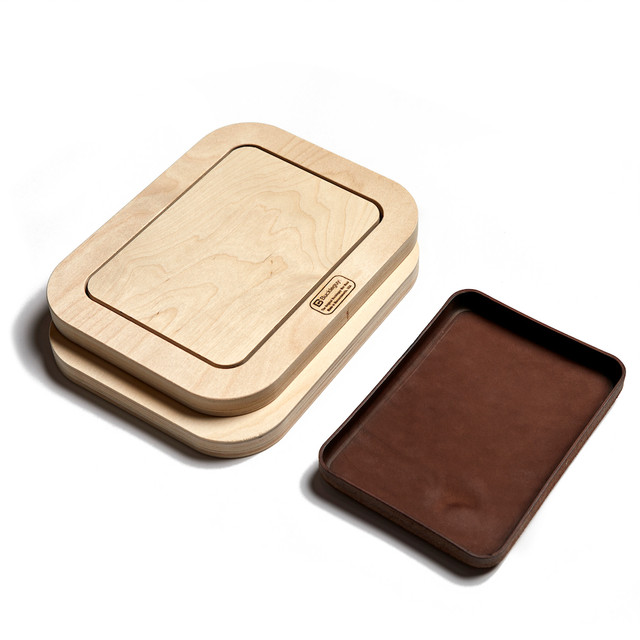 Leather Wet Mold DIY, Rectangle 9" x 6.5" Leather Tray, 3 pc Set