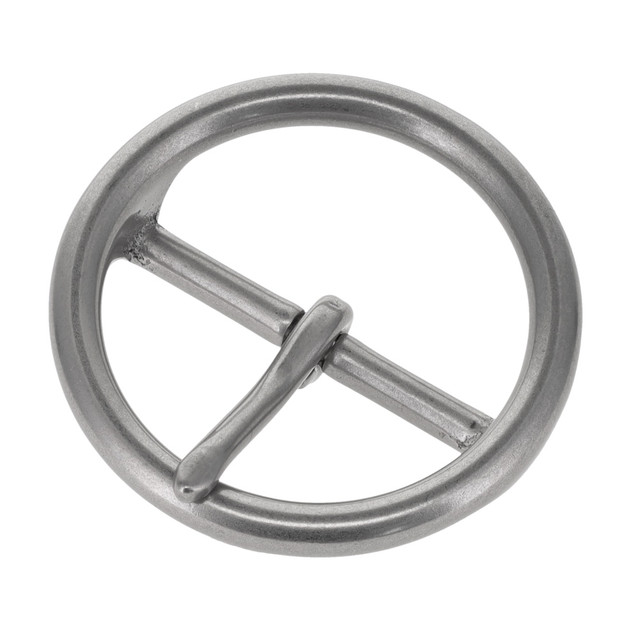 B9779 1 1/2" Nickel Matte, O-Ring Center Bar Buckle, Solid Brass-LL
