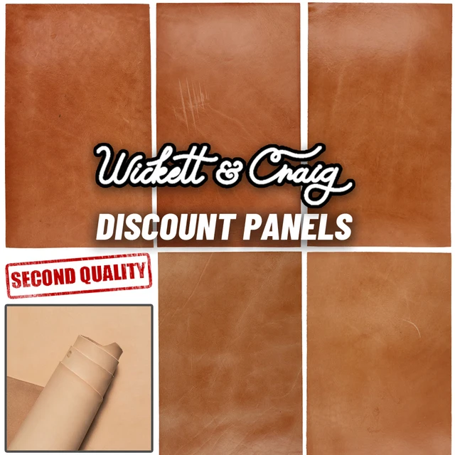 Wickett & Craig Carving Leather Panels, Natural, 10 Pack, 6.5" x 11"