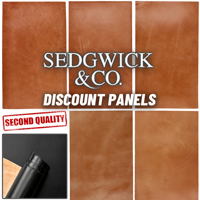 Sedgwick English Bridle Leather Panels, Black, Light Weight, 10 pack, 6.5" x 11"