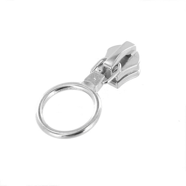 Riri Ring Zipper Pull, Nickel Plate, Multiple Sizes