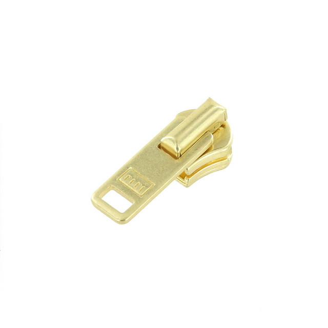 Riri Gerade Zipper Pull, Brass Plate, Multiple Sizes