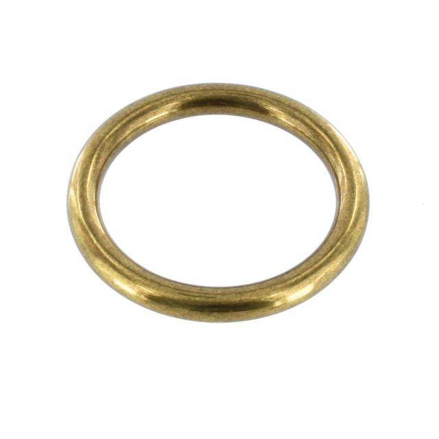 OR0 Antique Brass, Thick O-Ring, Solid Brass-LL, Multiple Sizes