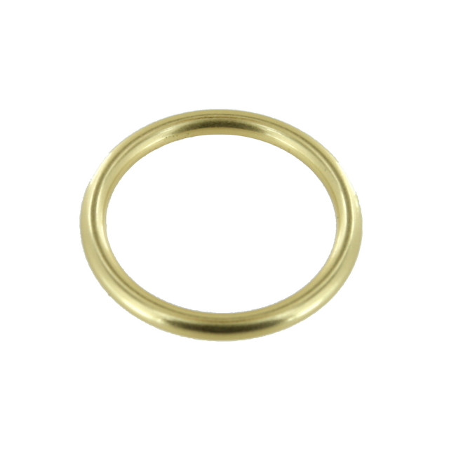 ORT Natural Brass, Thin O-Ring, Solid Brass-LL, Multiple Sizes