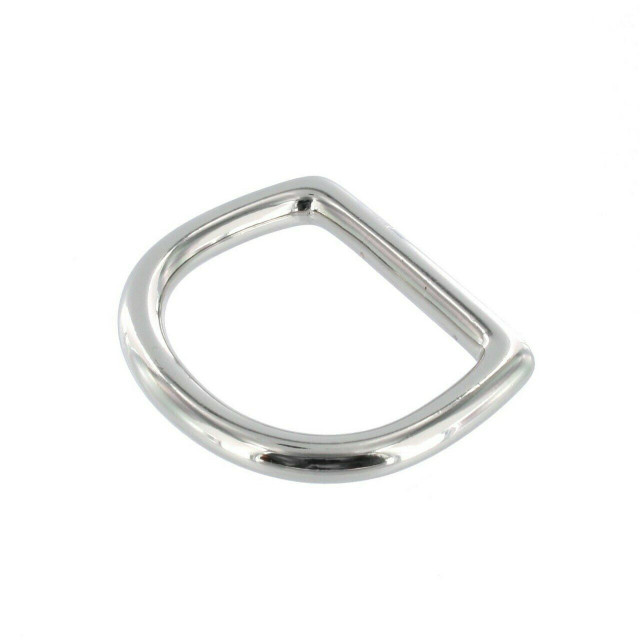 2011 Nickel Plate, D-Ring, Solid Brass-LL, Multiple Sizes