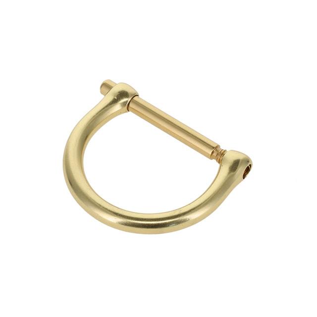 2014 Natural Brass, D-Ring, Solid Brass-LL, Multiple Sizes