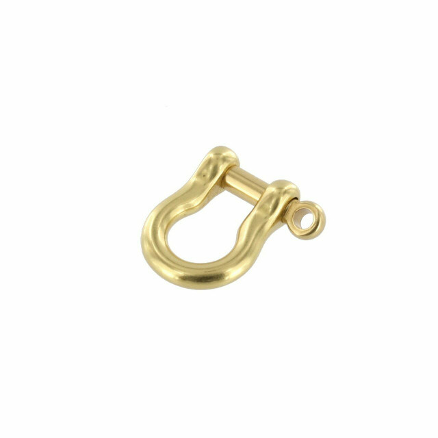 B7485 Natural Brass, Shackle w/ Screw Pin, Solid Brass-LL, Multiple Sizes