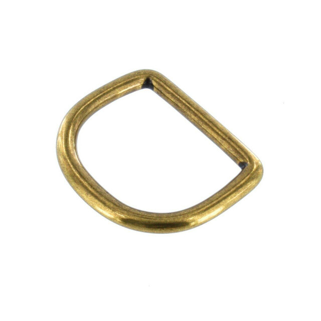 DR0 Antique Brass, D-Ring, Solid Brass-LL, Multiple Sizes