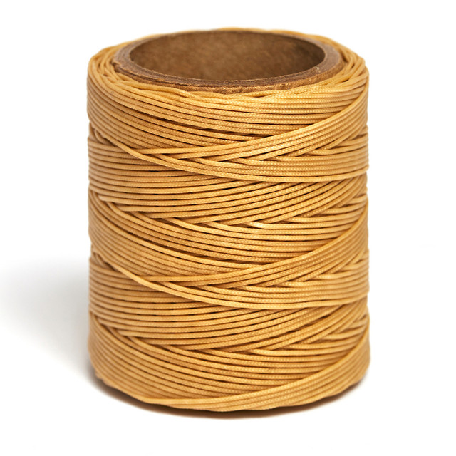 Maine Thread, Braided Waxed Cord, 70 yard spool, Beige