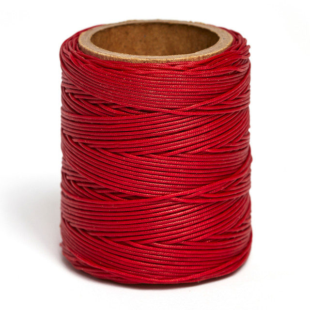 Maine Thread, Braided Waxed Cord, 70 yard spool, Crimson