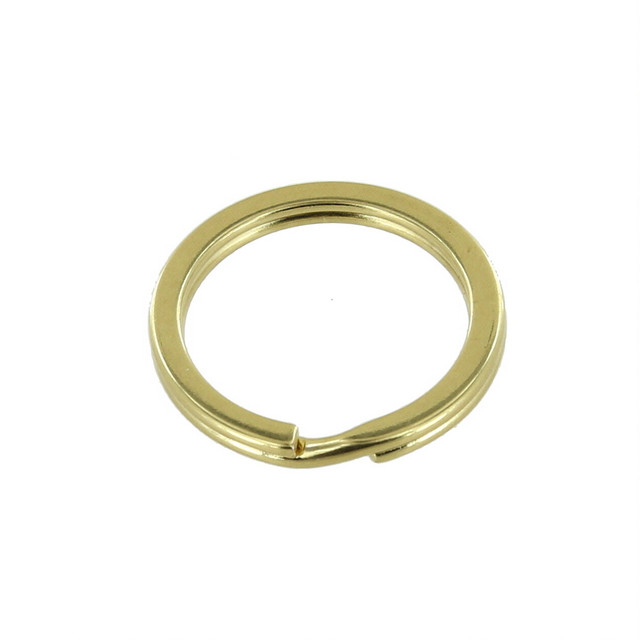 B2020 Brass Plated, Key Ring, Solid Iron, Multiple Sizes