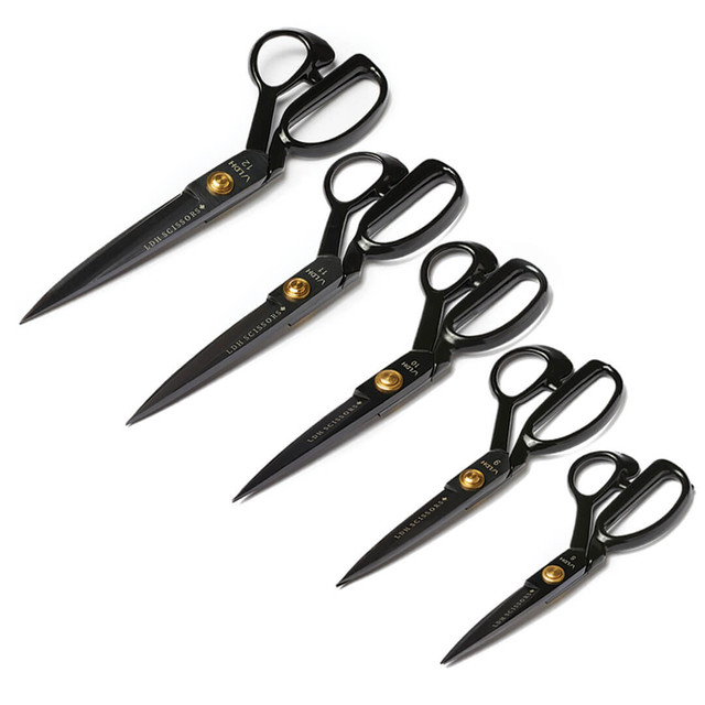 LDH Fabric Shears, Midnight Edition, Rubber Handle, Multiple Sizes
