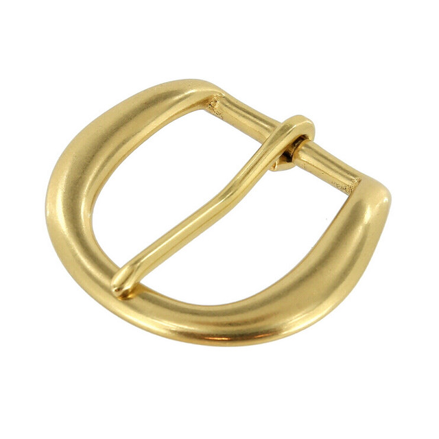 No. 5 Natural Brass, Heel Bar Buckle, Solid Brass-LL, Multiple Sizes