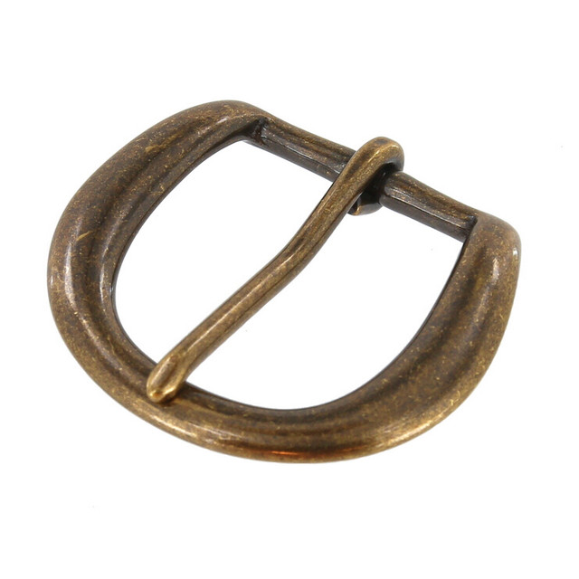 No. 5 Antique Brass, Heel Bar Buckle, Solid Brass-LL, Multiple Sizes