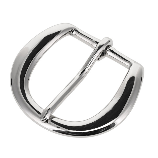 No. 5 Nickel Plate, Heel Bar Buckle, Solid Brass-LL, Multiple Sizes