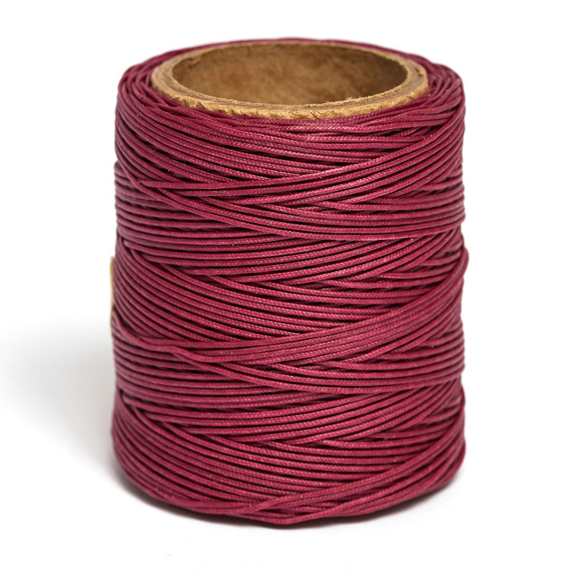 Maine Thread, Braided Waxed Cord, 70 yard spool, Plum