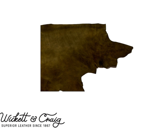 Wickett & Craig Traditional Harness Leather, Shoulder, Olive