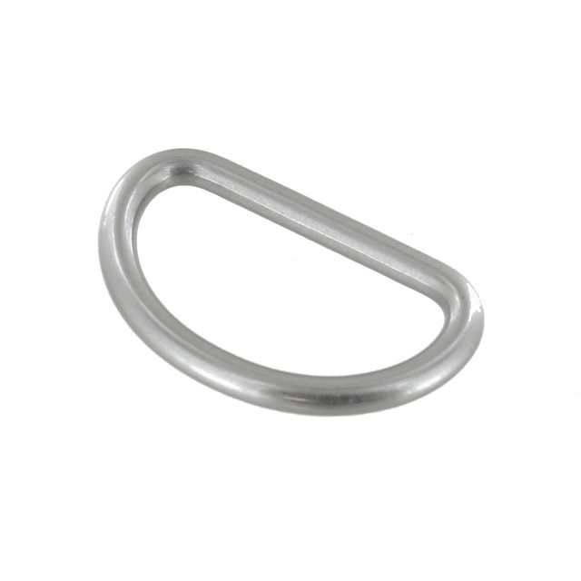 C5300 Nickel Matte, Short D-Ring, Solid Brass-LL, Multiple Sizes
