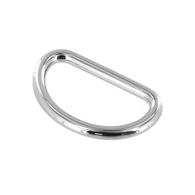 C5300 Nickel Plate, Short D-Ring, Solid Brass-LL, Multiple Sizes