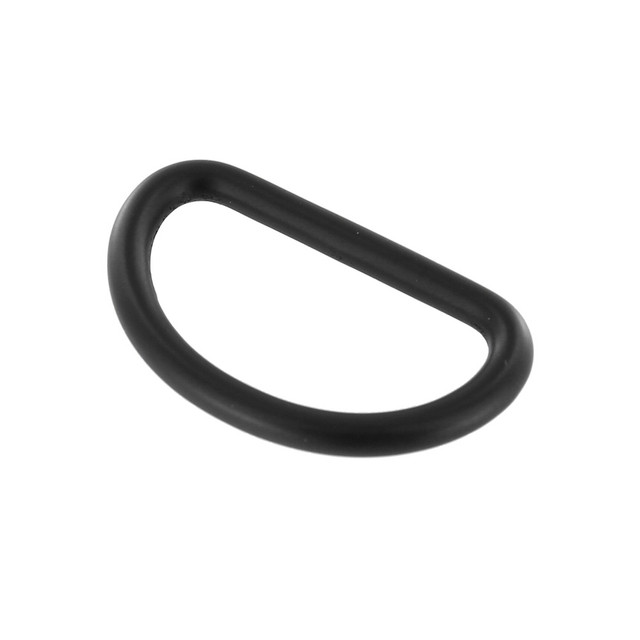 C5300 PVD Black Matte, Short D-Ring, Solid Brass-LL, Multiple Sizes