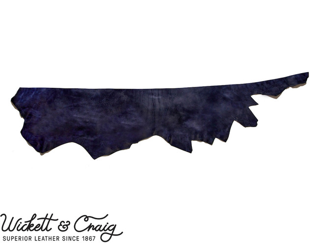 Wickett & Craig Traditional Harness Leather, Belly, Navy