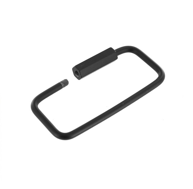 C5205 2-1/8” PVD Black Matte, Rectangle Key Ring w/ Spring, Solid Brass-LL