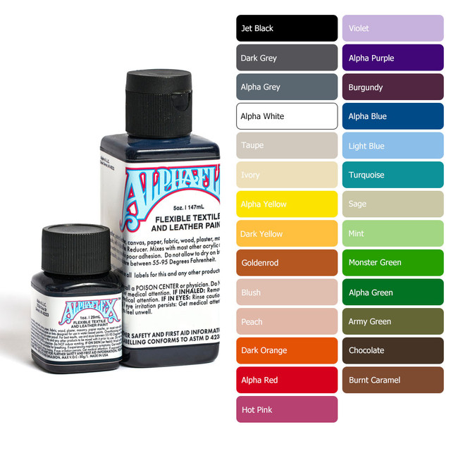 Alpha 6, AlphaFlex Leather Paint, Multiple Colors & Sizes