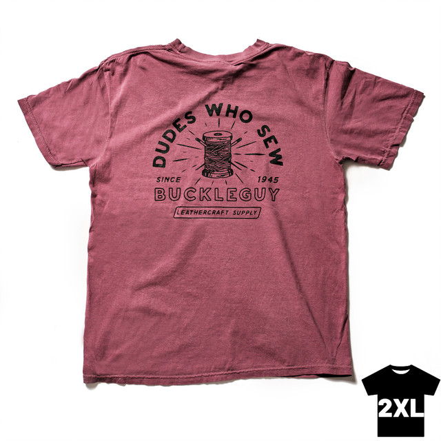T-Shirt, Buckleguy "Dudes Who Sew" Short Sleeve, Berry, XXL