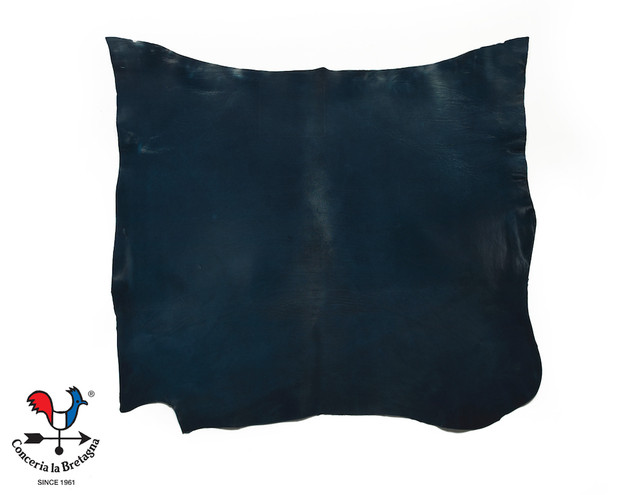La Bretagna Leather, Gaucho Oil, Double Shoulder, Ocean Blue
