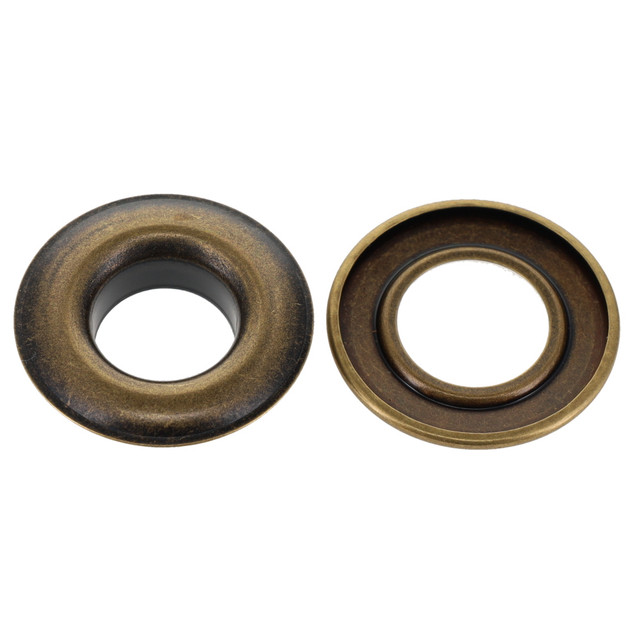 Grommet, Beveled, Antique Brass, Solid Brass-LL (100 sets per bag), Multiple Sizes